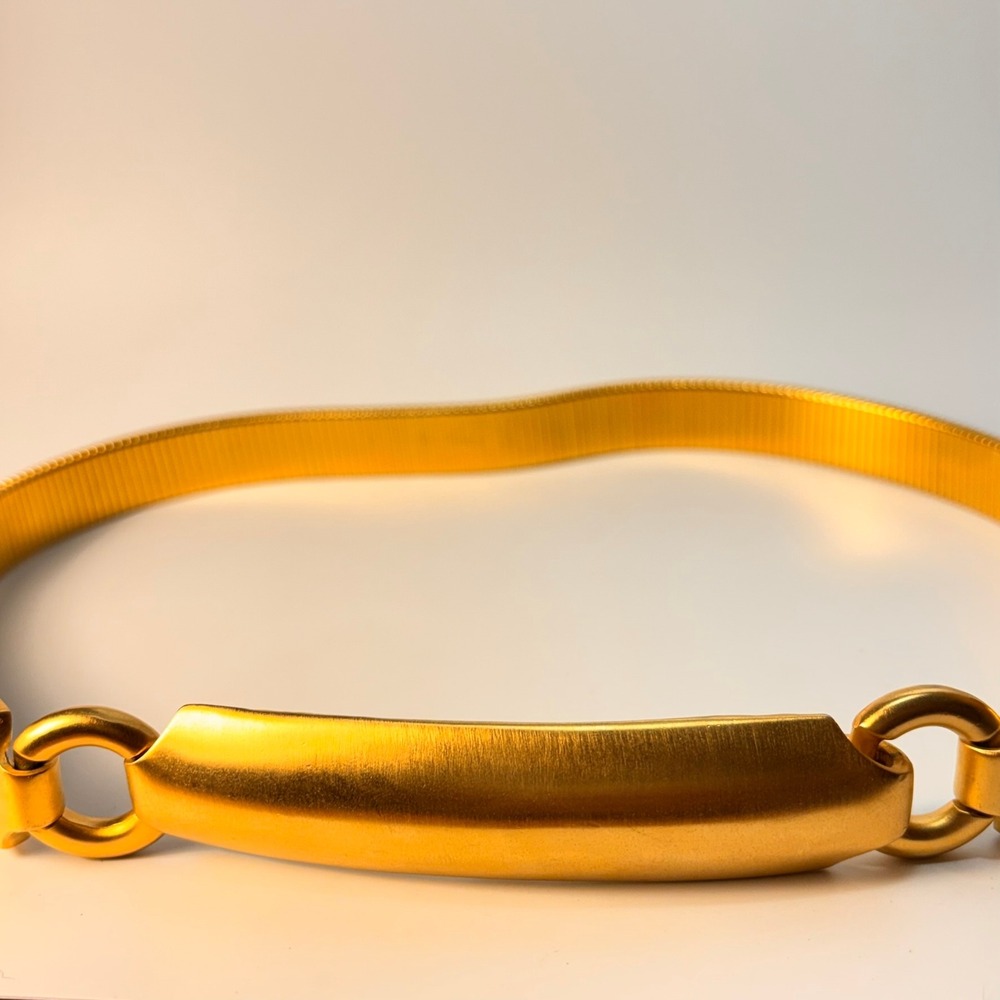 70s Accessocraft Belt Gold Byzantine Gothic Statement Signed Chunky Collectible
